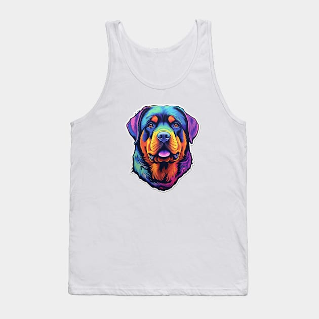 Canine Charm - Rottweiler Dog Design Tank Top by InTrendSick